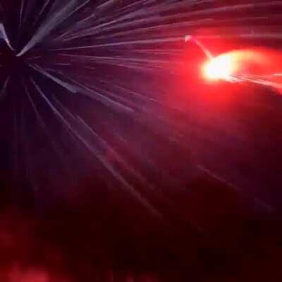 HMRB as I casually wingsuit through a blizzard with a road flare