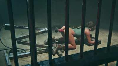 Lara takes the Fucking Machine Knot (Wildeer Studio) [Tomb Raider]