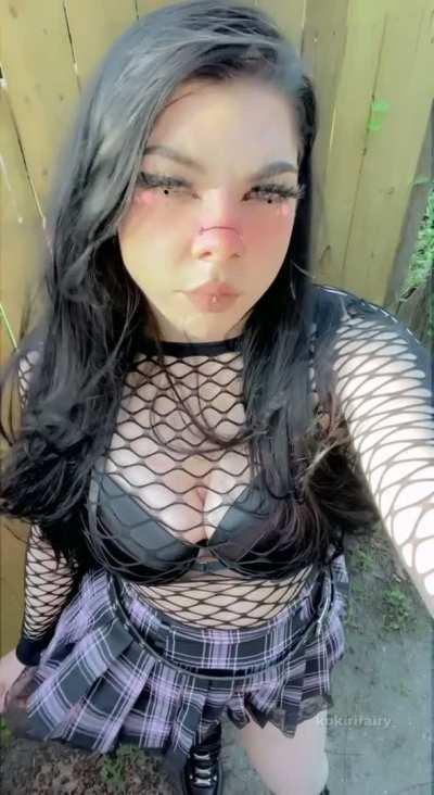 Naughty fairy in the backyard 😈