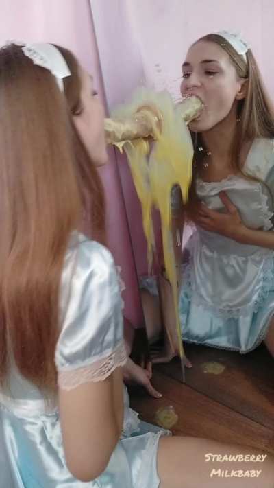 Massive puke on dildo