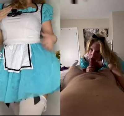 Blonde Blowjob Alice Cosplay TikTok Porn