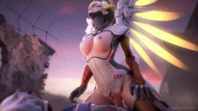 Mercy's heavenly orgasm WITH SOUND (Ellowas) [Overwatch]