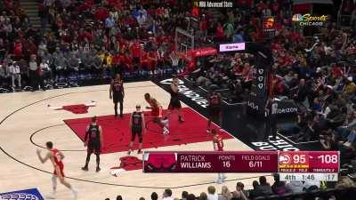 [Highlight] Trae Young tries to lob it to Capela but accidentally makes a bank shot instead