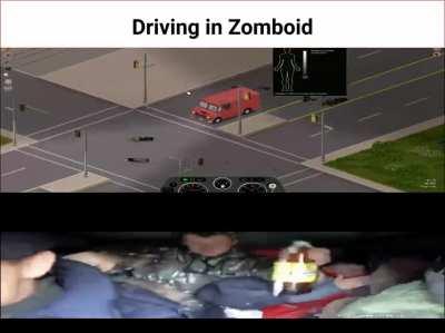 Driving in Zomboid