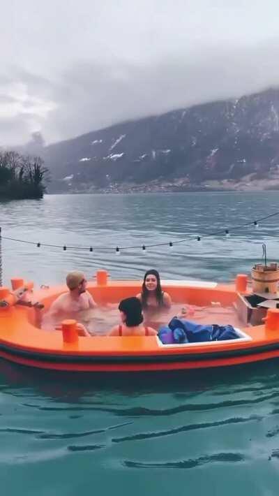 Switzerland has mini jacuzzi boats