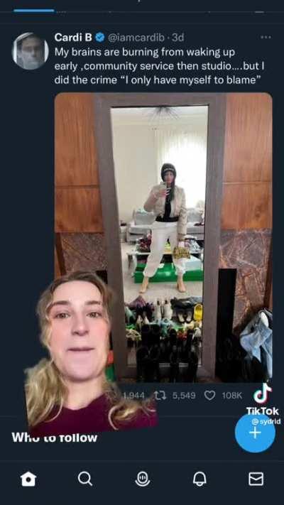 At least she's setting an example lol