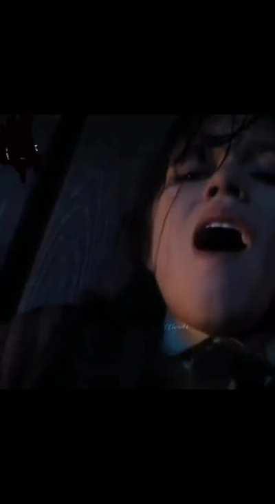 Love her . Dressed as Wednesday.