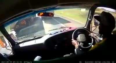 Idiots overtaking dangerously