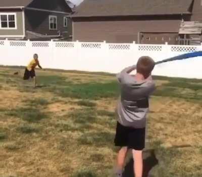 My guy did a backflip.