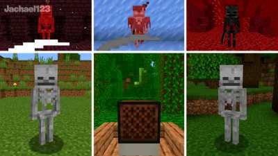 I recreated Spooky Scary Skeletons with only Minecraft skeleton and bone noises!