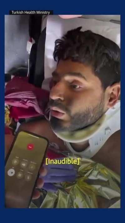 Earthquake survivor calls his family after being stuck under rubble for 10 days