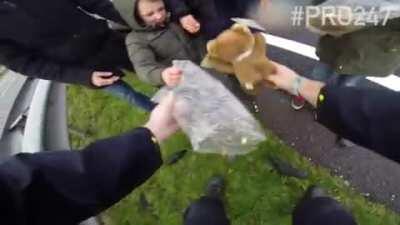 Teddy bears are standard equipment in Dutch police cars