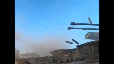 Wacky inflatable 'terminator' gun man! Wacky inflatable 'terminator' gun man!