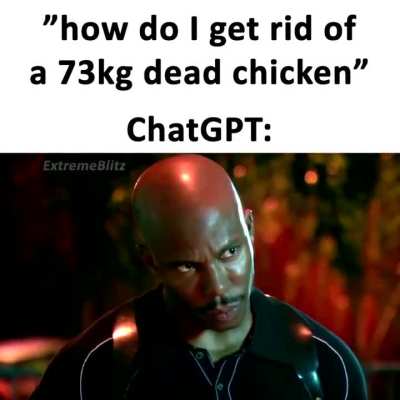How to get rid of a 73kg chicken