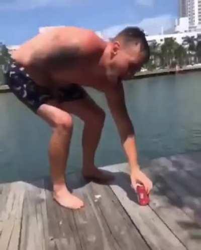 Driving a golf ball through the legs