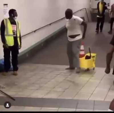 He even pulled up his pants midway lol