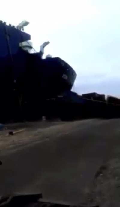 The Ferry “Kydon” destroys a pier at the Santa Domingo port