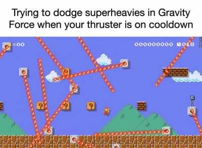 Even worse in an IS-8 with no thruster