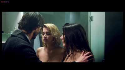 Ana de Armas & Lorenza Izzy get wet with Keanu. Knock Knock. 2015