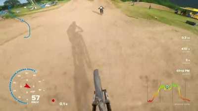 HMRB while I'm Vincent Tupin going 65km/h over the biggest jumps