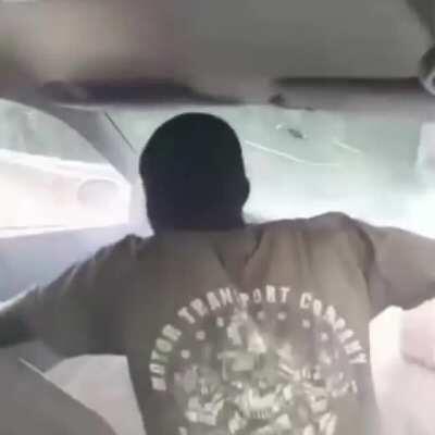 Human trying to be crash test dummy