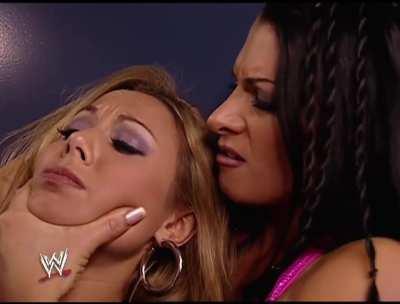Victoria handgags Stacy backstage