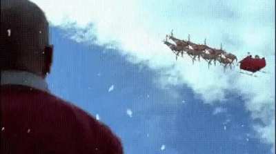 Water White sees Santa