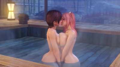Honoka & Nagisa in the onsen