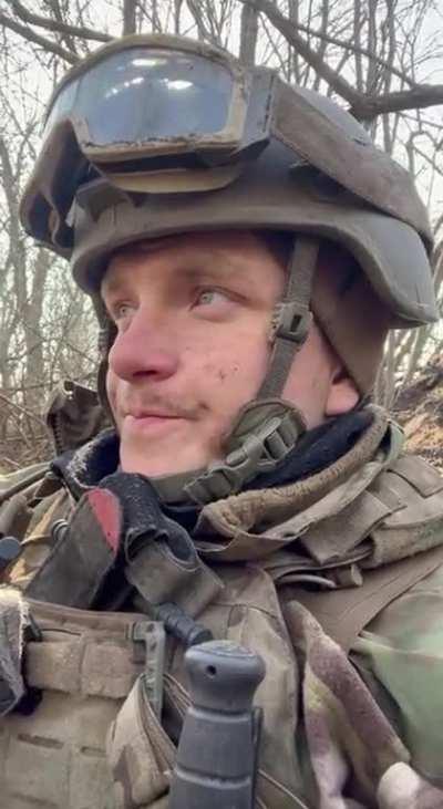 Bakhmut soldier Roman with a chocolate bar: 