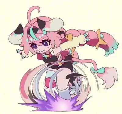 Varesa's 2d running animation was so cute that i made it into a gif!