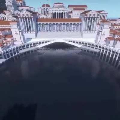 Building an ancient Greek city in Minecraft.