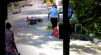 Sanitizing running motorbike with Sanitizer containing Alcohol!!