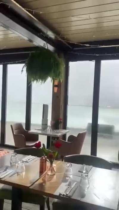 Furniture flying at a cafe in Brighton