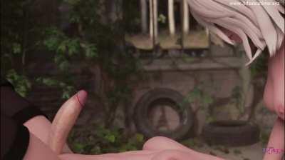 2B futanari horscock Deepthroat and cuminfilation (justausername)