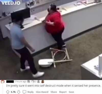 The force was too much