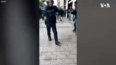 Police Officer Punched in France