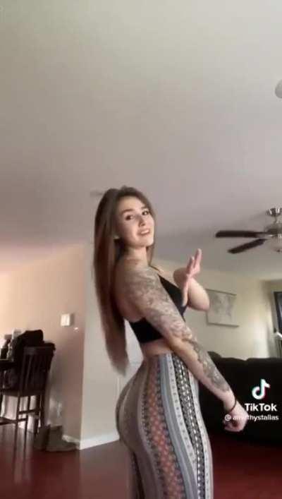 Gorgeous face too, the whole package