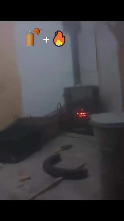 Sprey bottle in a oven