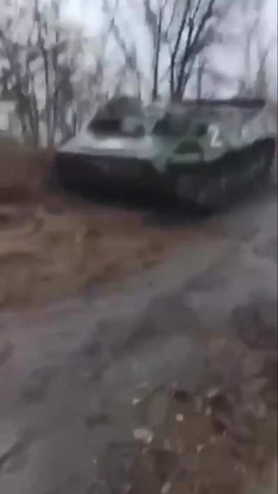 Road of Death: Krasnohorivka - Avdiivka. Destroyed russian Armor and Dead Soldiers.