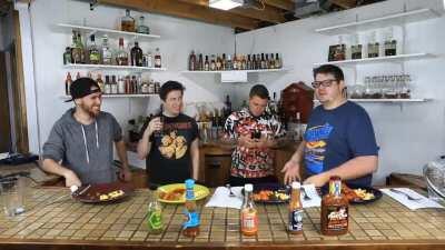 Ouch my balls! Hot pepper incident. We're live again tonight at 7PM EST twocpicyboys on twitch