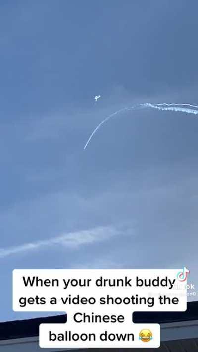 Drunk Rednecks watch and react to the Chinese Surveillance Balloon being shot down