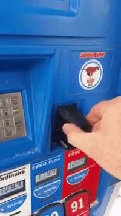 Gas Station Skimmer. Always yank it before you put it in