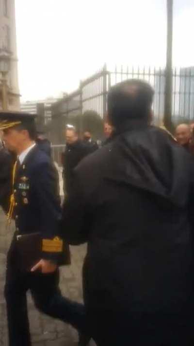 Recibiendo a alberto en el Tedeum