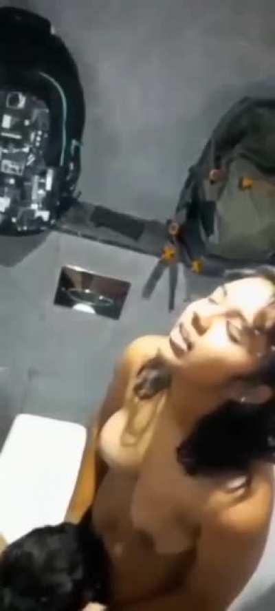 Desi couples in toilet room