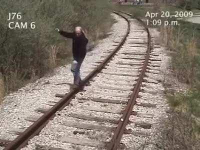 Man gets hit by train...