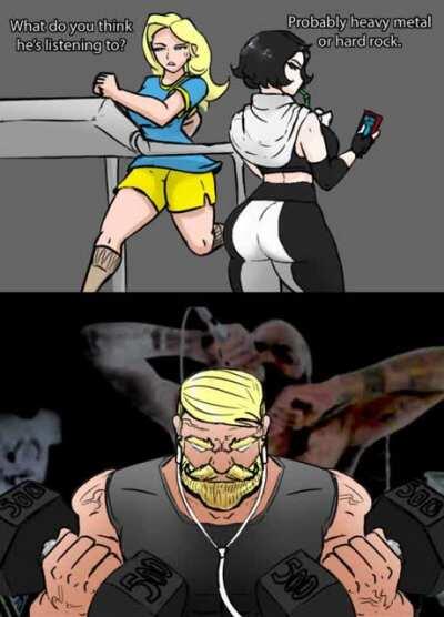 What do you think he's listening to? (all jokes aside i hope mc rides fever gets better)