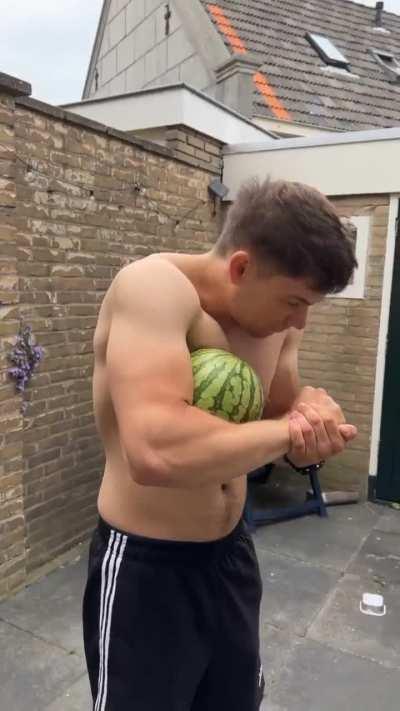 To crush a watermelon