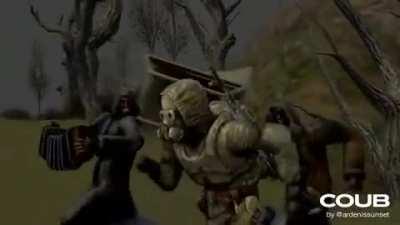 POV: Russian soldier running away from Ukrainian drone