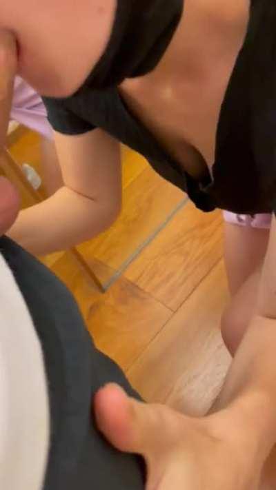 We thought we were alone until someone came out of the change rooms!