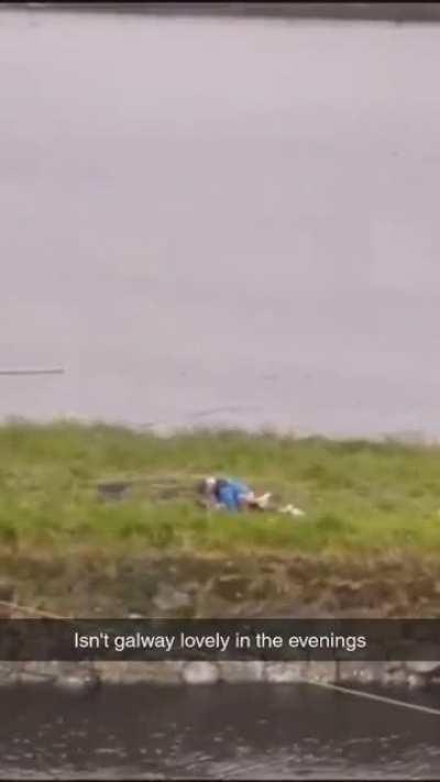At 8 seconds in you can see a traditional galway hooker giving a tour of the docks to tourists as the restrictions were eased.